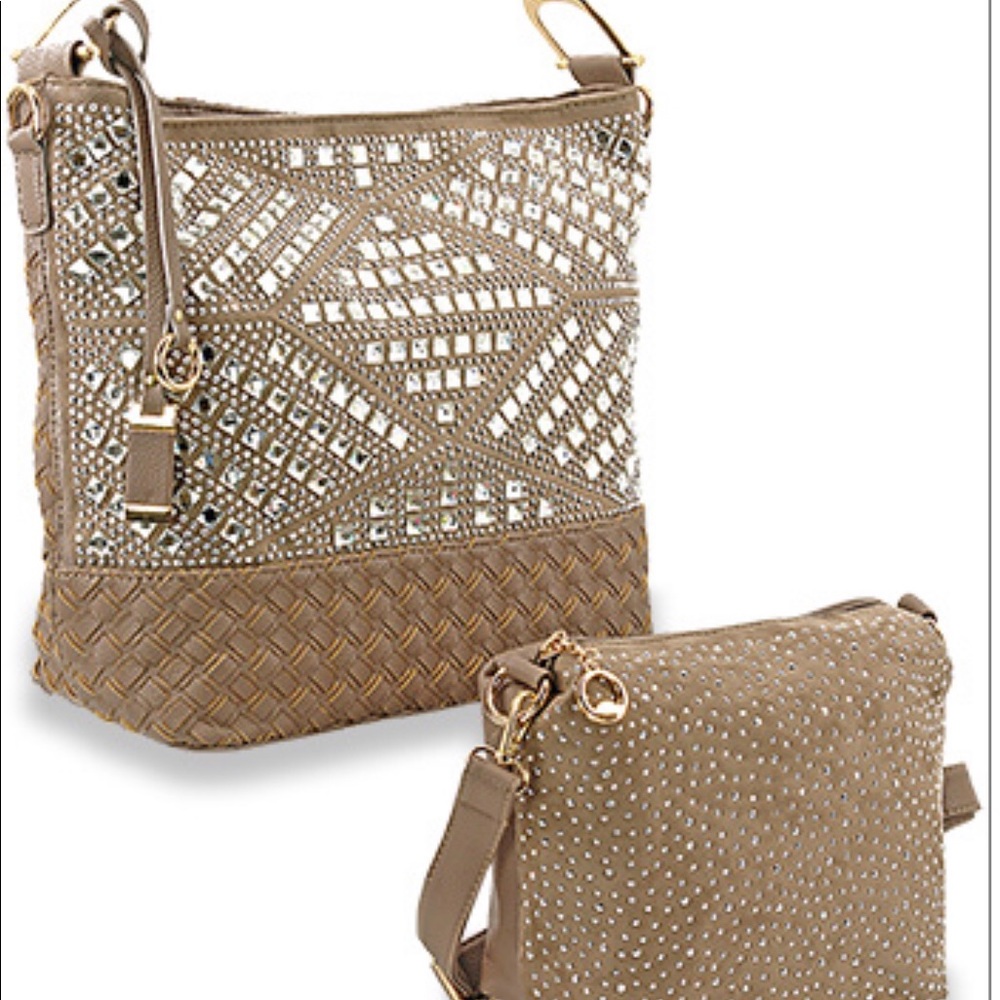 NEW Bling Sparkle SET Rhinestone Purse Hobo & more